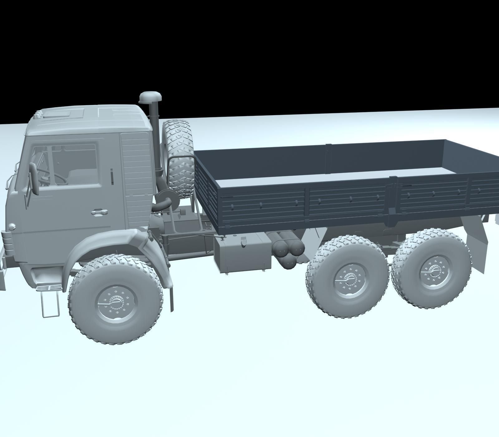 3D Model  KAMAZ -43105  3D print model_1
