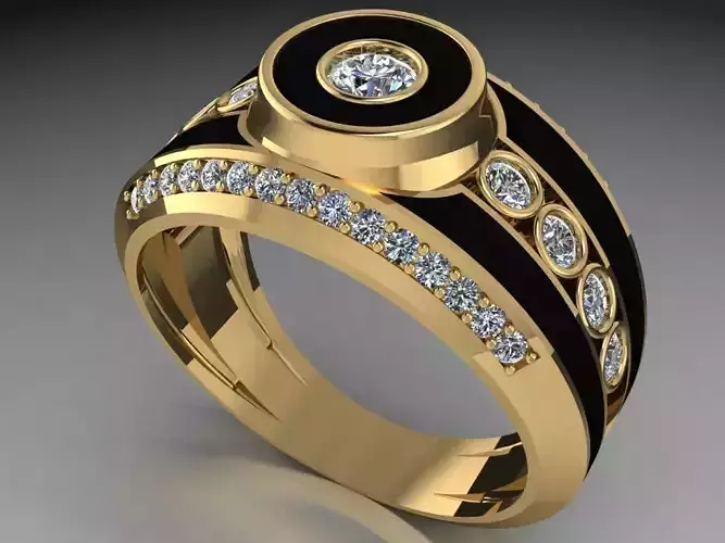 Enamel men ring  481