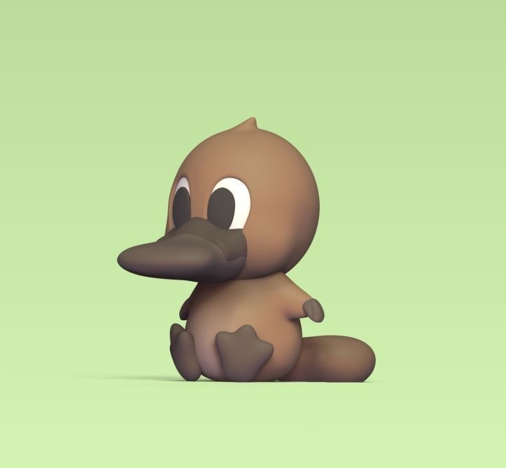 Cute Platypus 3D print model_1