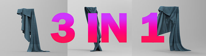 Clothing FBX 3 in 1set 13 Low-poly 3D model