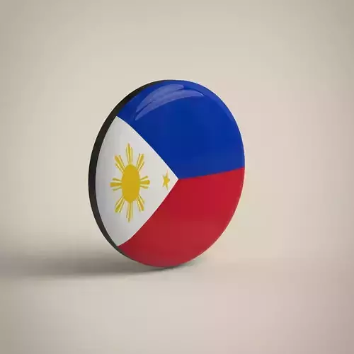 Philippines Badge Low-poly 3D model