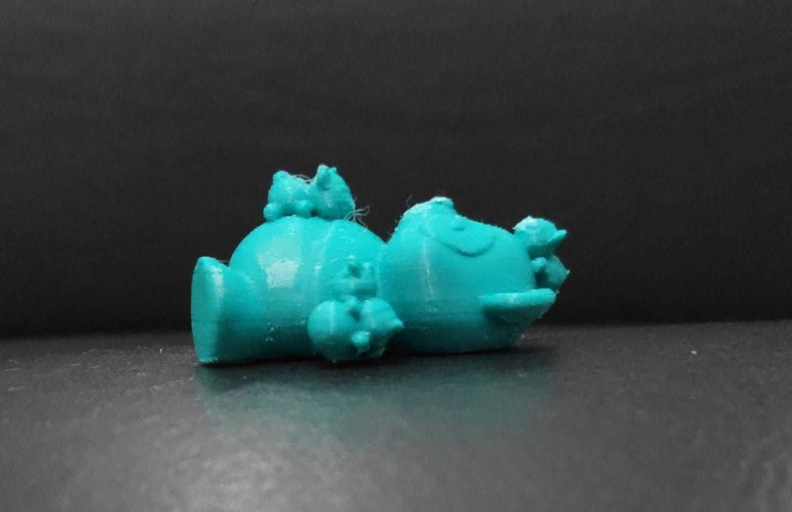 Panda and Babies 3D print model_4