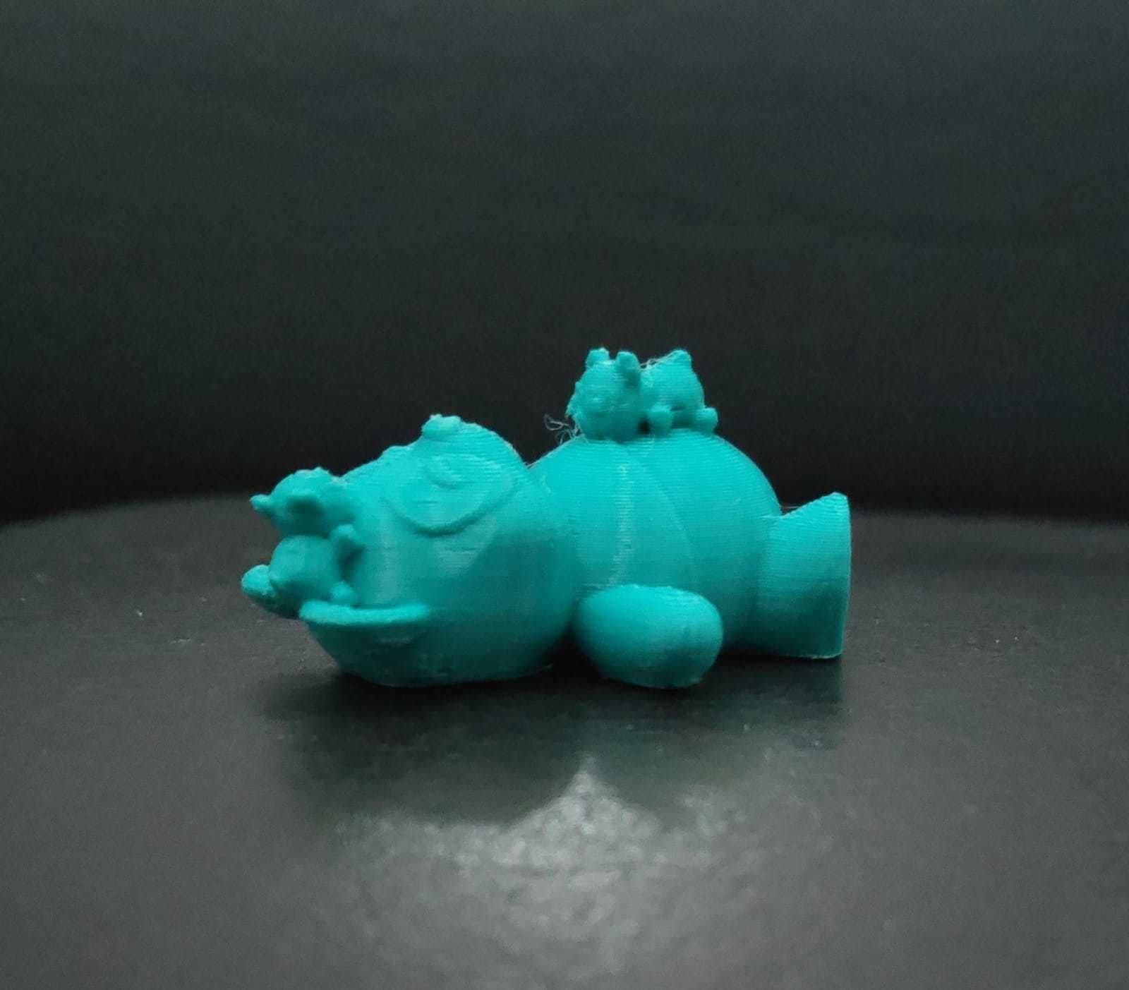 Panda and Babies 3D print model_6