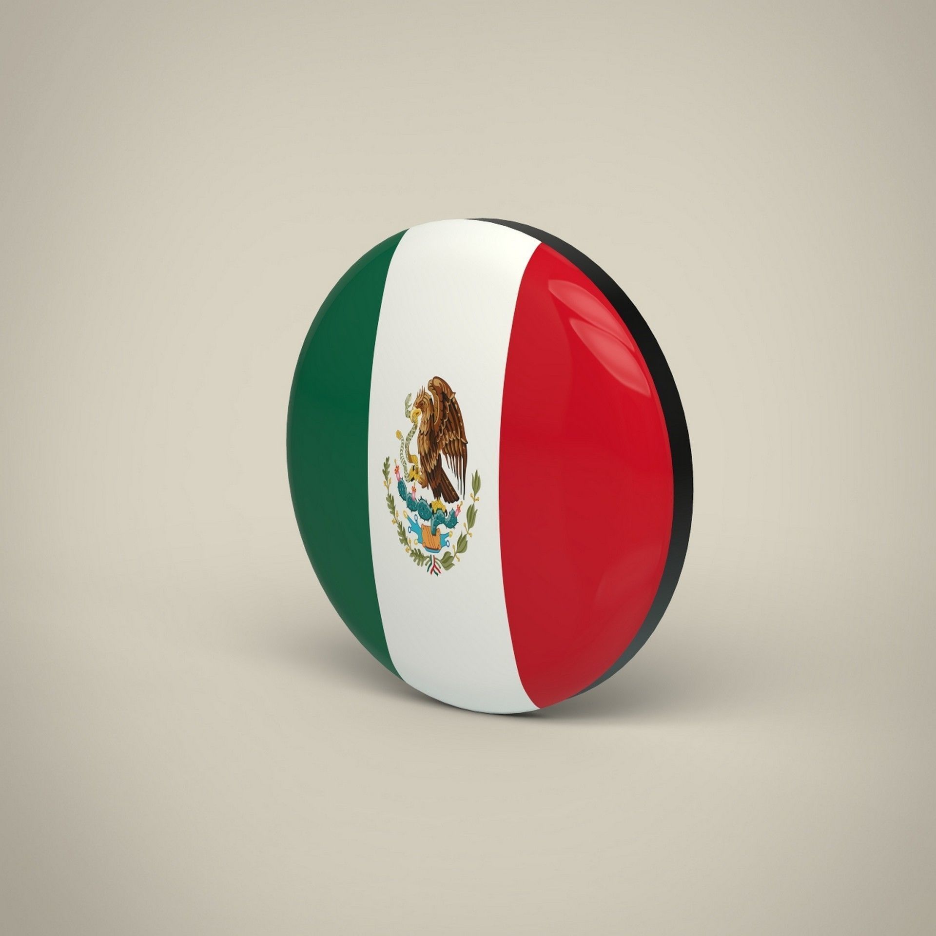 Mexico Badge Low-poly 3D model_2