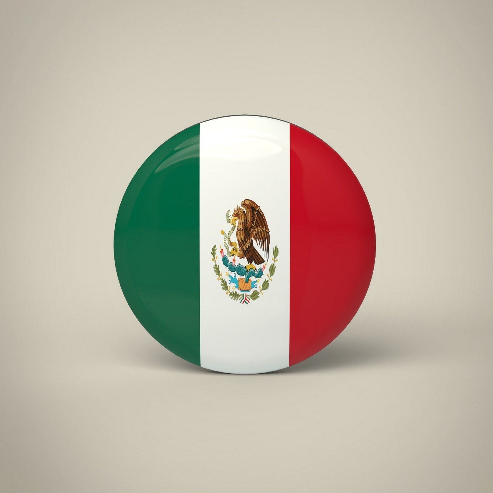 Mexico Badge Low-poly 3D model_1