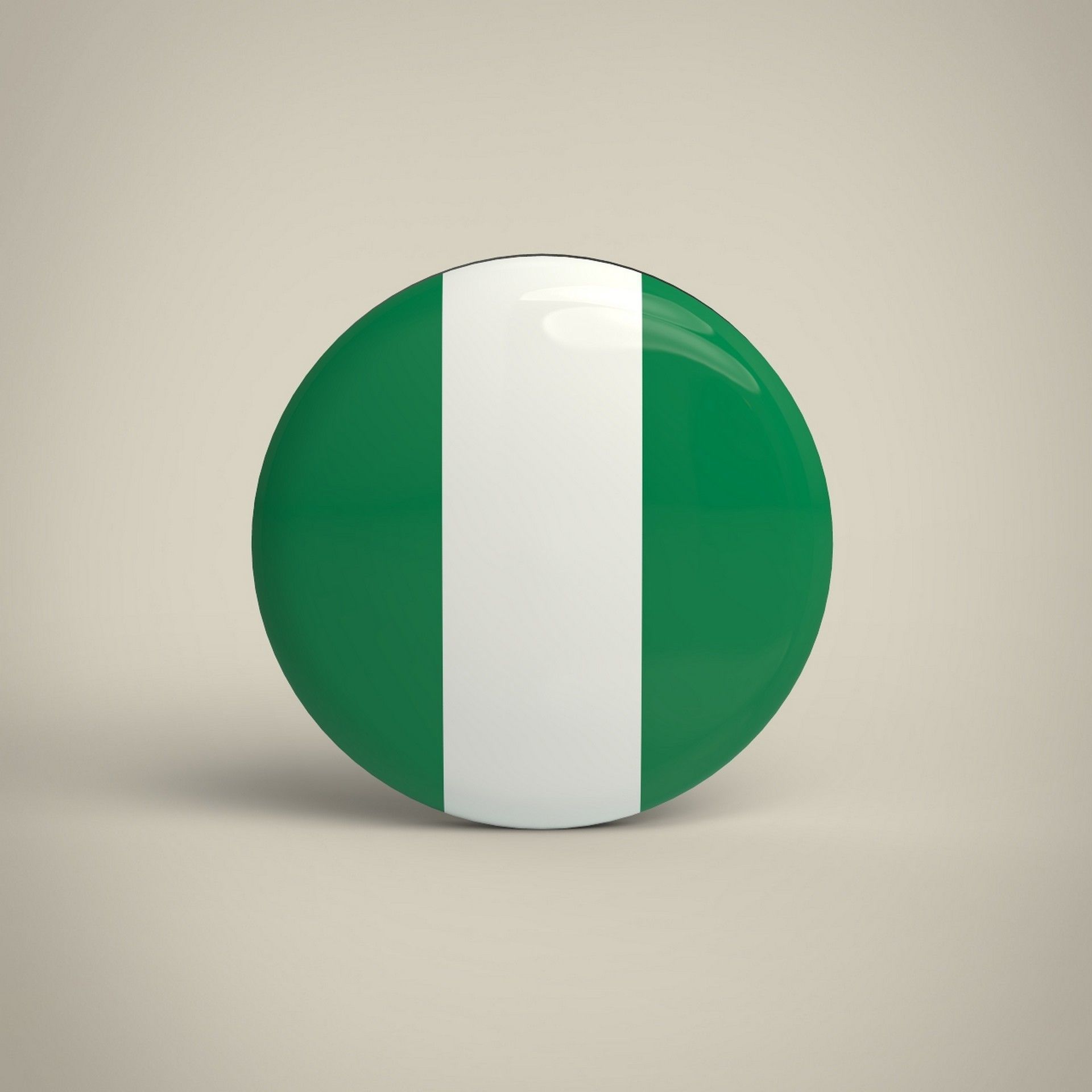 Nigeria Badge Low-poly 3D model_1
