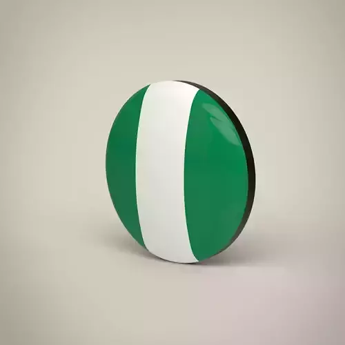 Nigeria Badge Low-poly 3D model