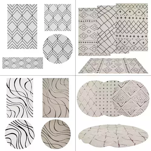 4 in 1 Rug Collection No 19 Low-poly 3D model