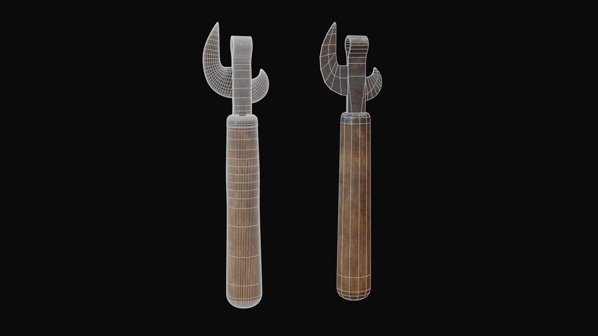 Opener HighLowPoly Low-poly 3D model_6