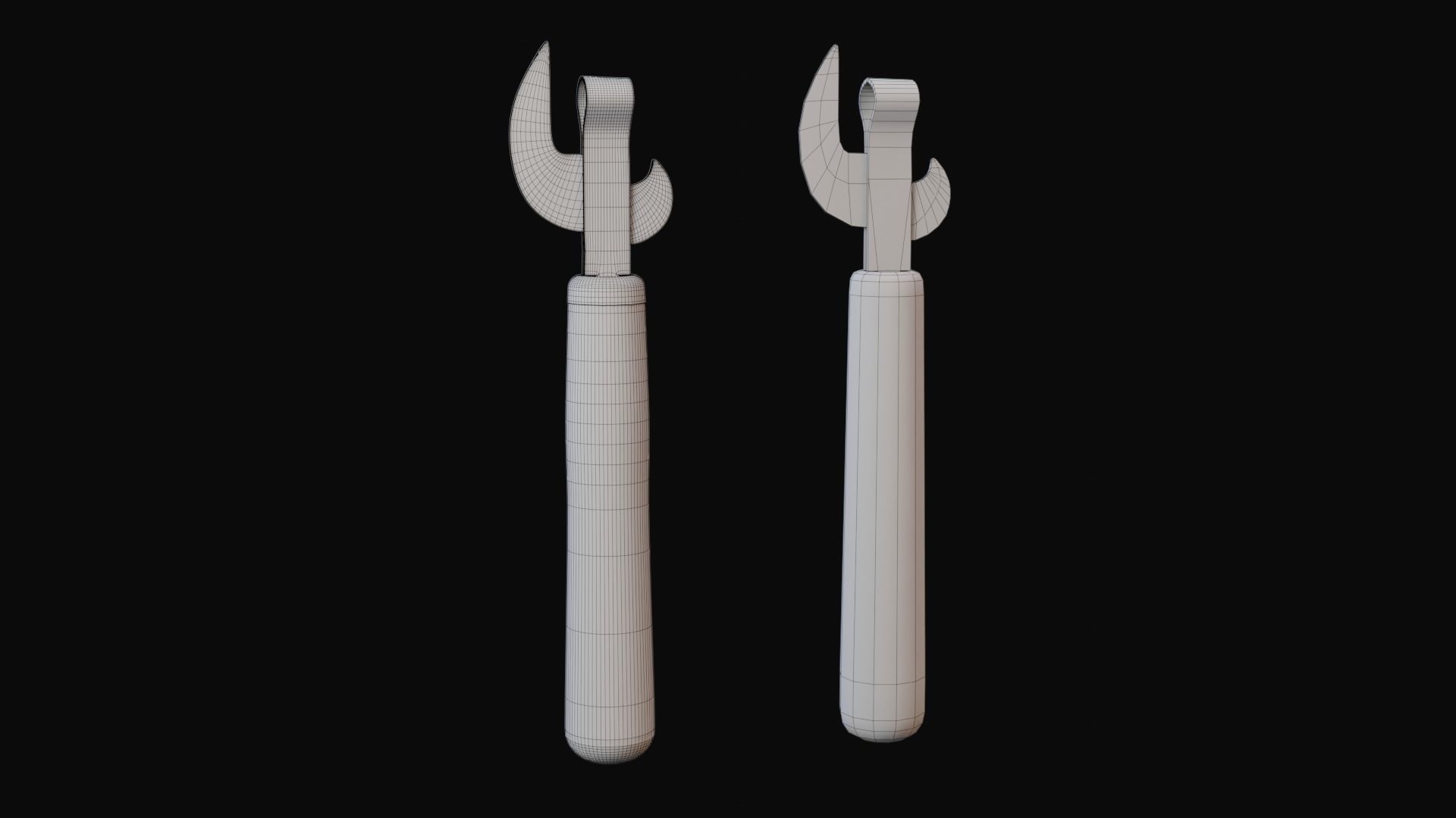 Opener HighLowPoly Low-poly 3D model_12