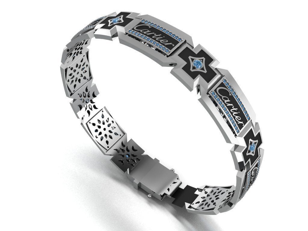 Enamel men bracelet   482 3D print model_1