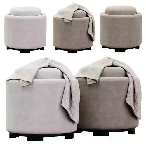 Chelsea Round Tray Ottoman by Safavieh