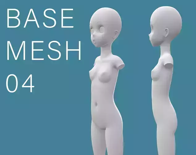 Anime female base mesh 04