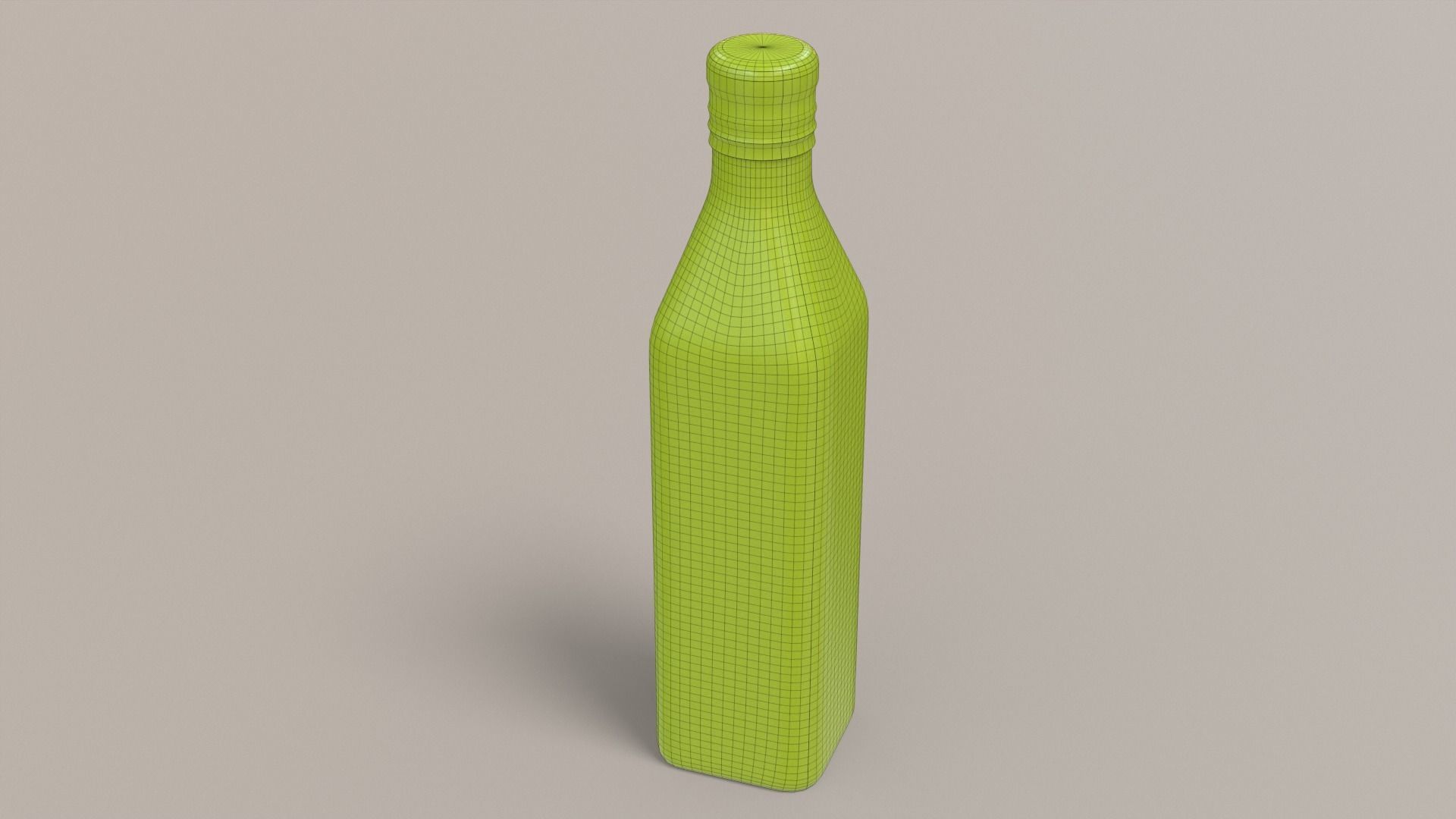 Olive Bottle with Editable Label Low-poly 3D model_12