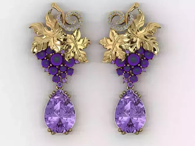 Grape earring  484