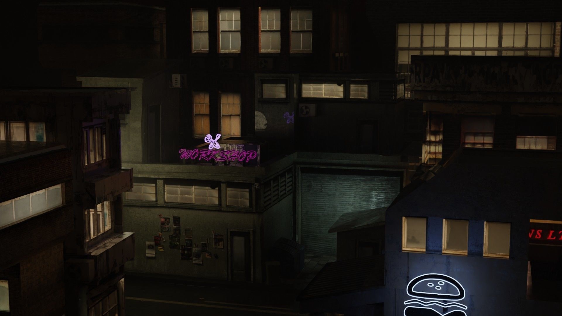 Dark city 2 Low-poly 3D model_5