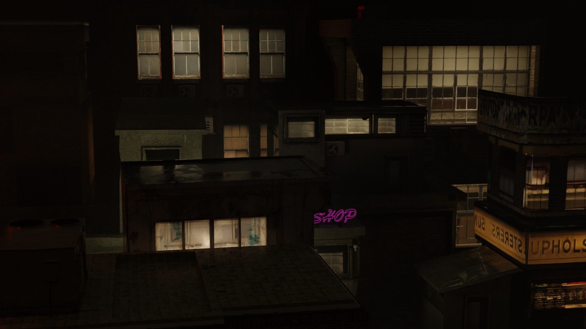 Dark city 2 Low-poly 3D model_3