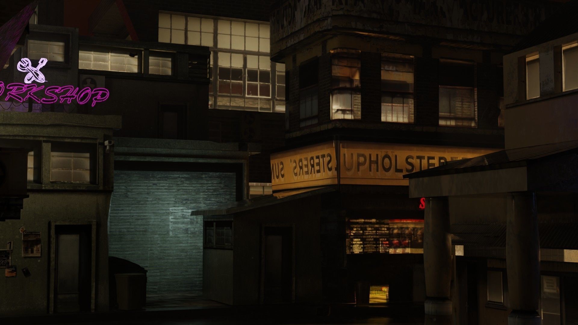 Dark city 2 Low-poly 3D model_2