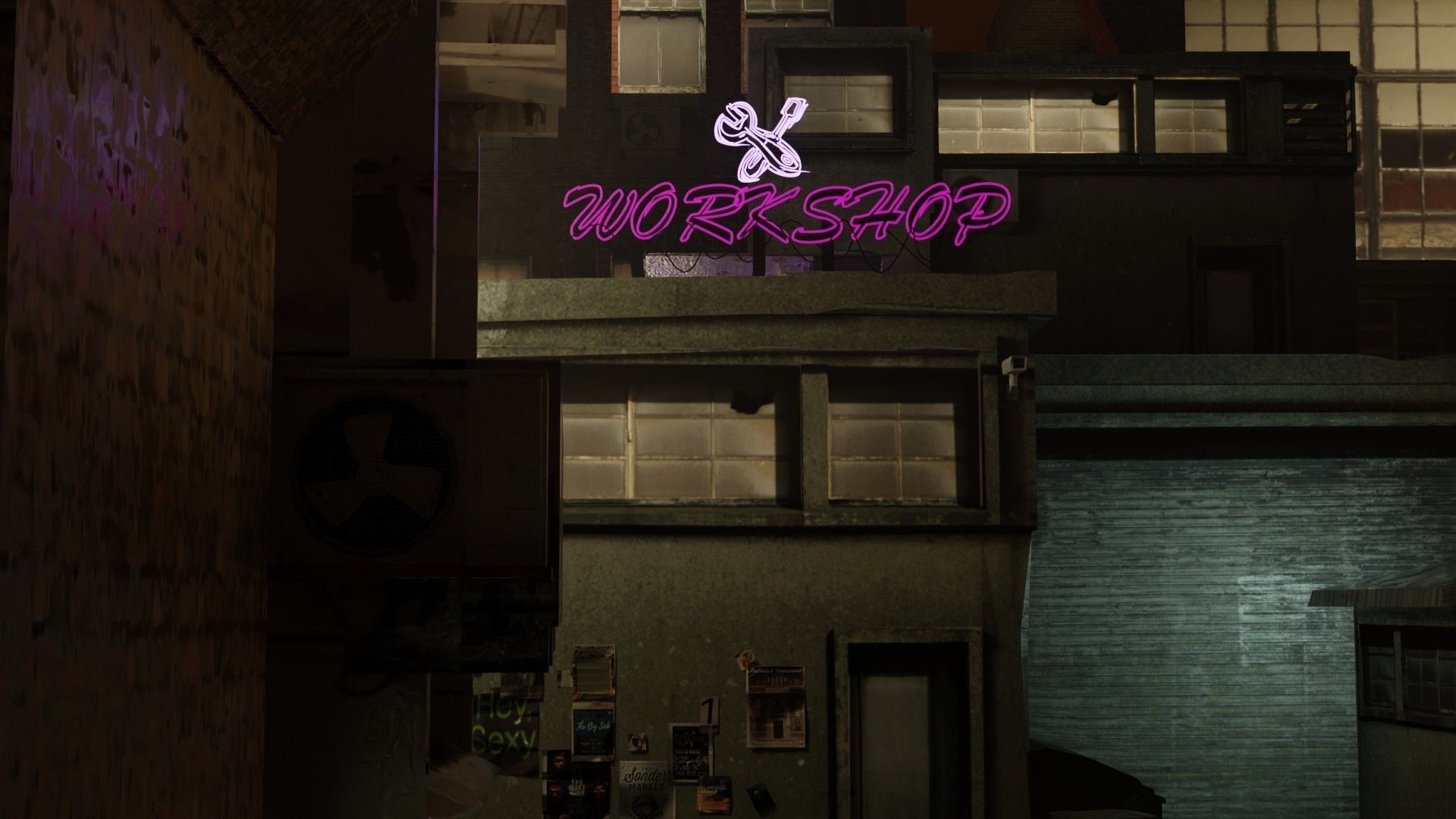 Dark city 2 Low-poly 3D model_6