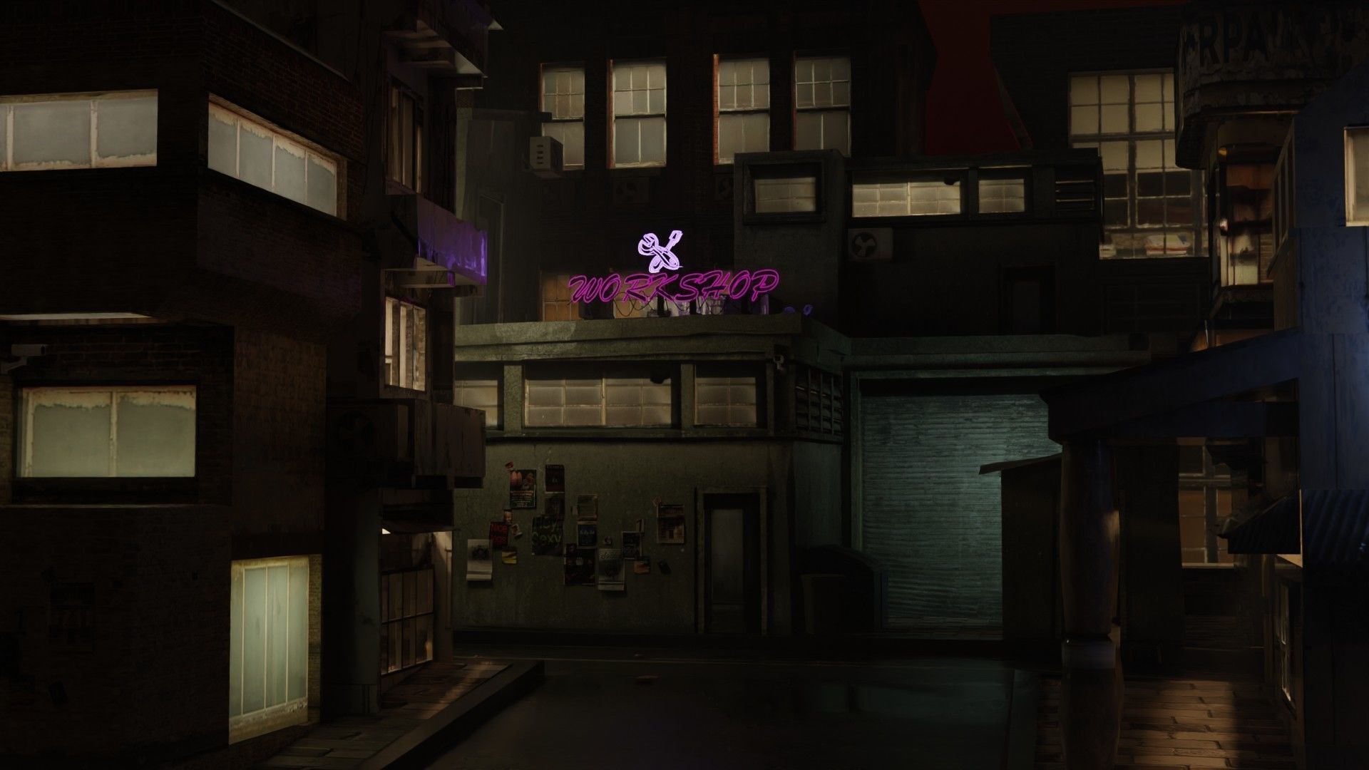 Dark city 2 Low-poly 3D model_4