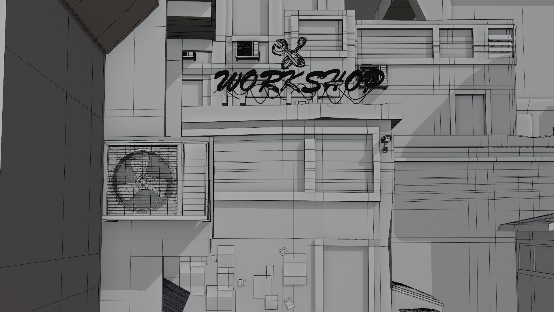 Dark city 2 Low-poly 3D model_17