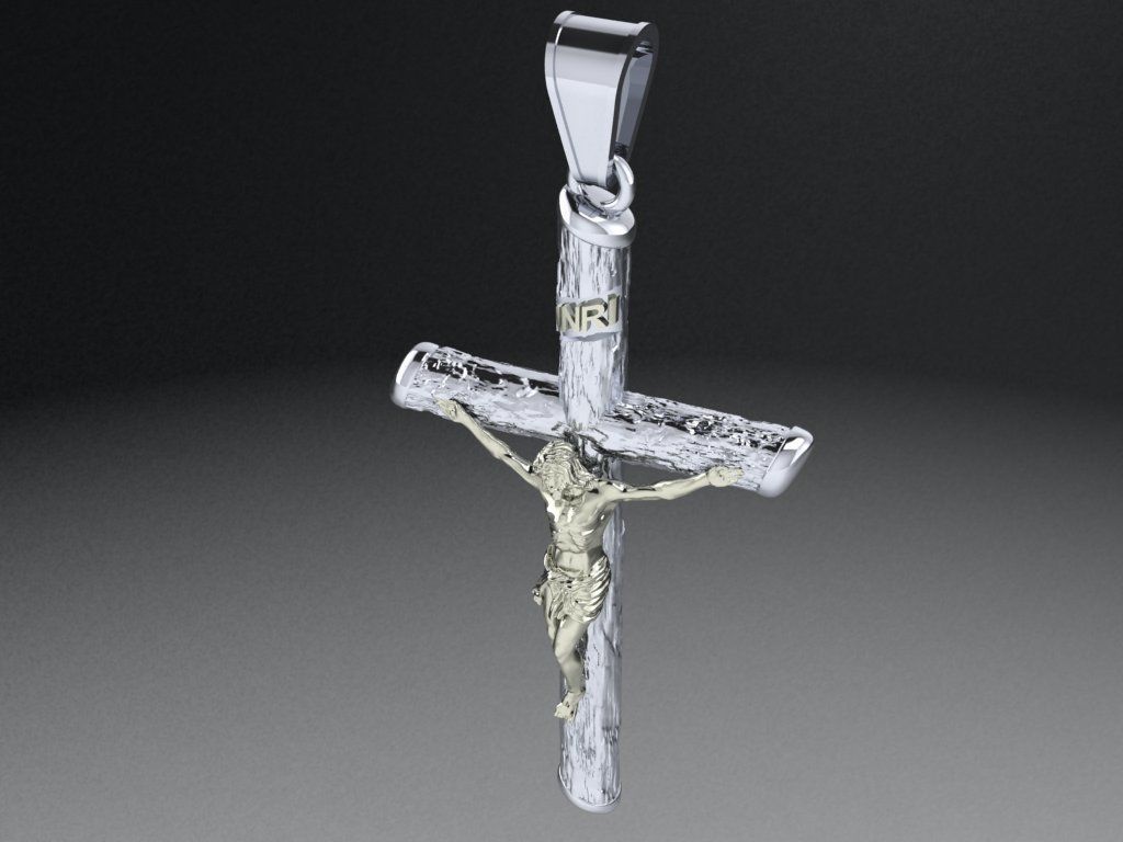 Cross necklace 485 3D print model_3