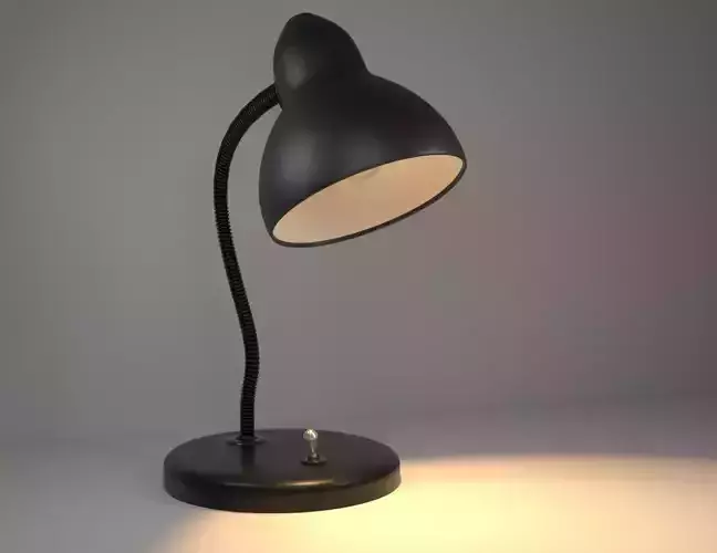 Simple black desk lamp