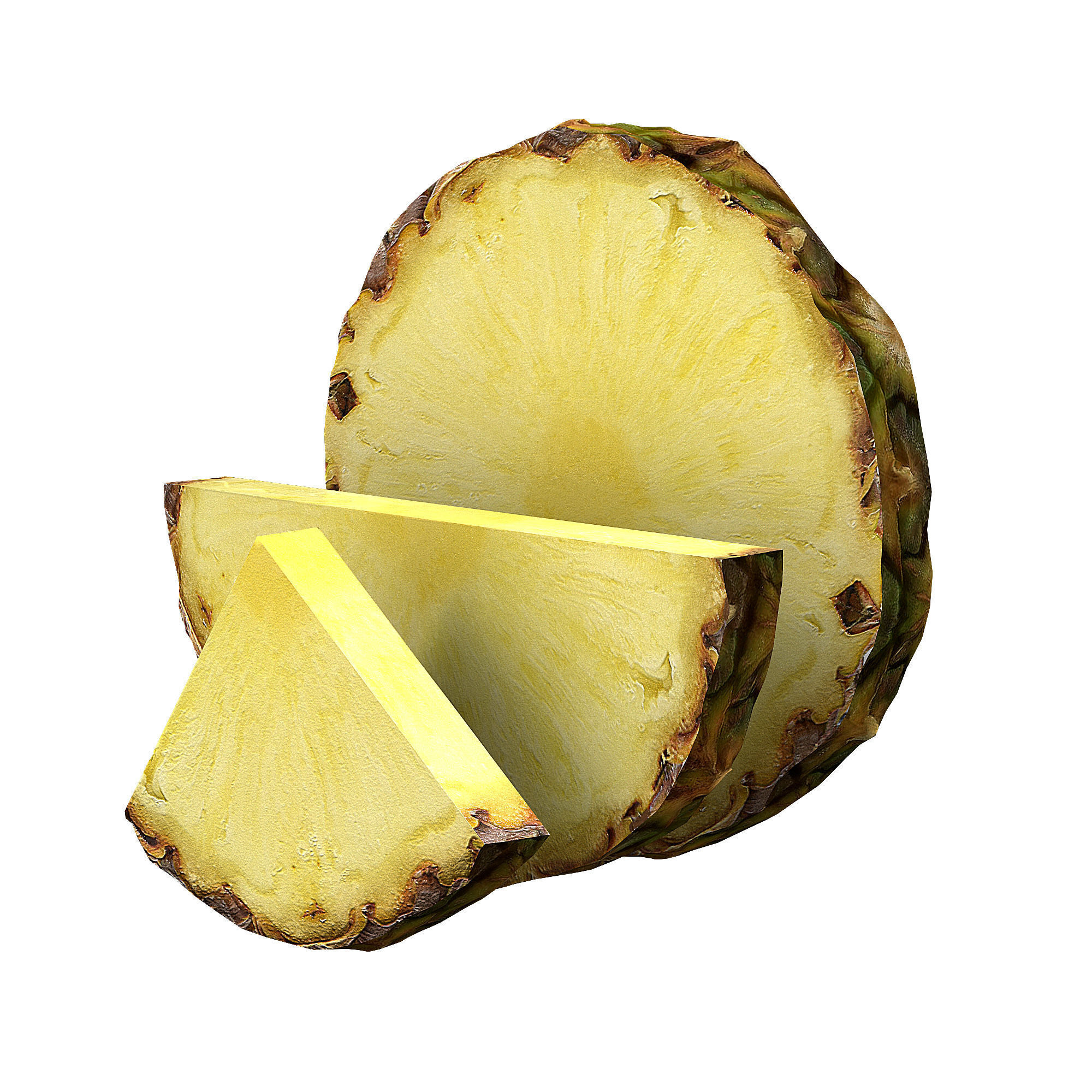 Pineapple PBR Low-poly 3D model_4