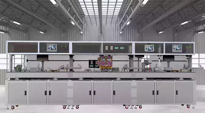 Automatic cutting and welding line