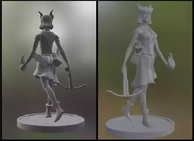 Tiefling Spell caster Scholar 3D print model