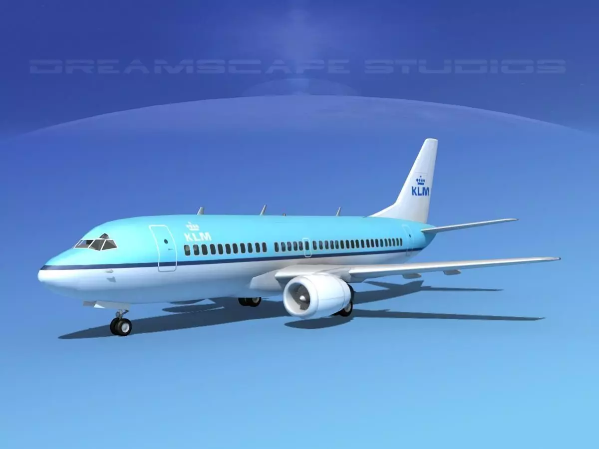 Boeing 737-300 KLM 3D model