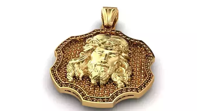 Pendant Jesus Charm 3D print model