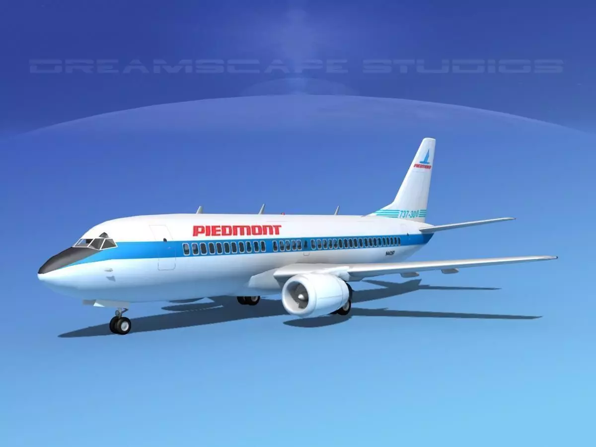 Boeing 737-300 Piedmont 3D model