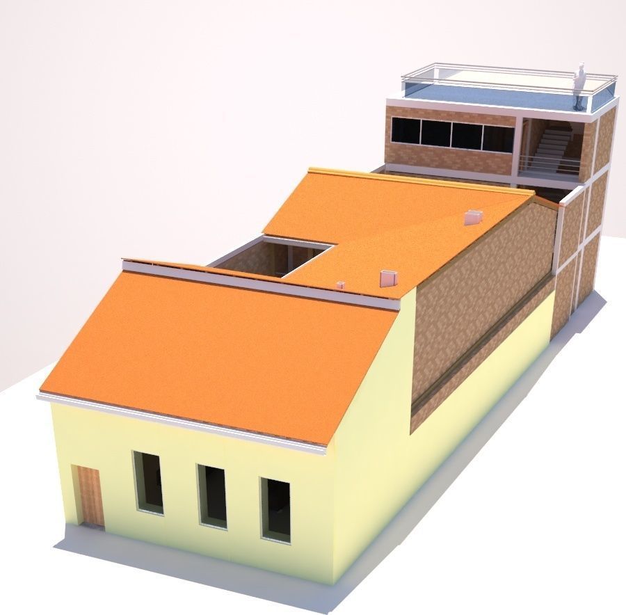 Masaya hostel 3D model_1