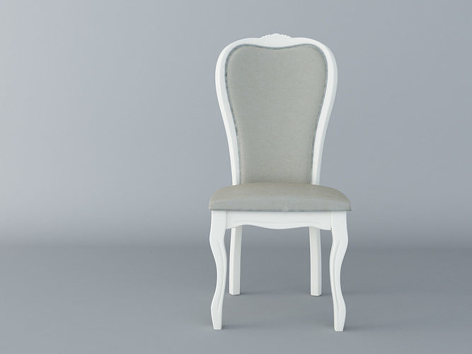Neoclassical chair Low-poly 3D model