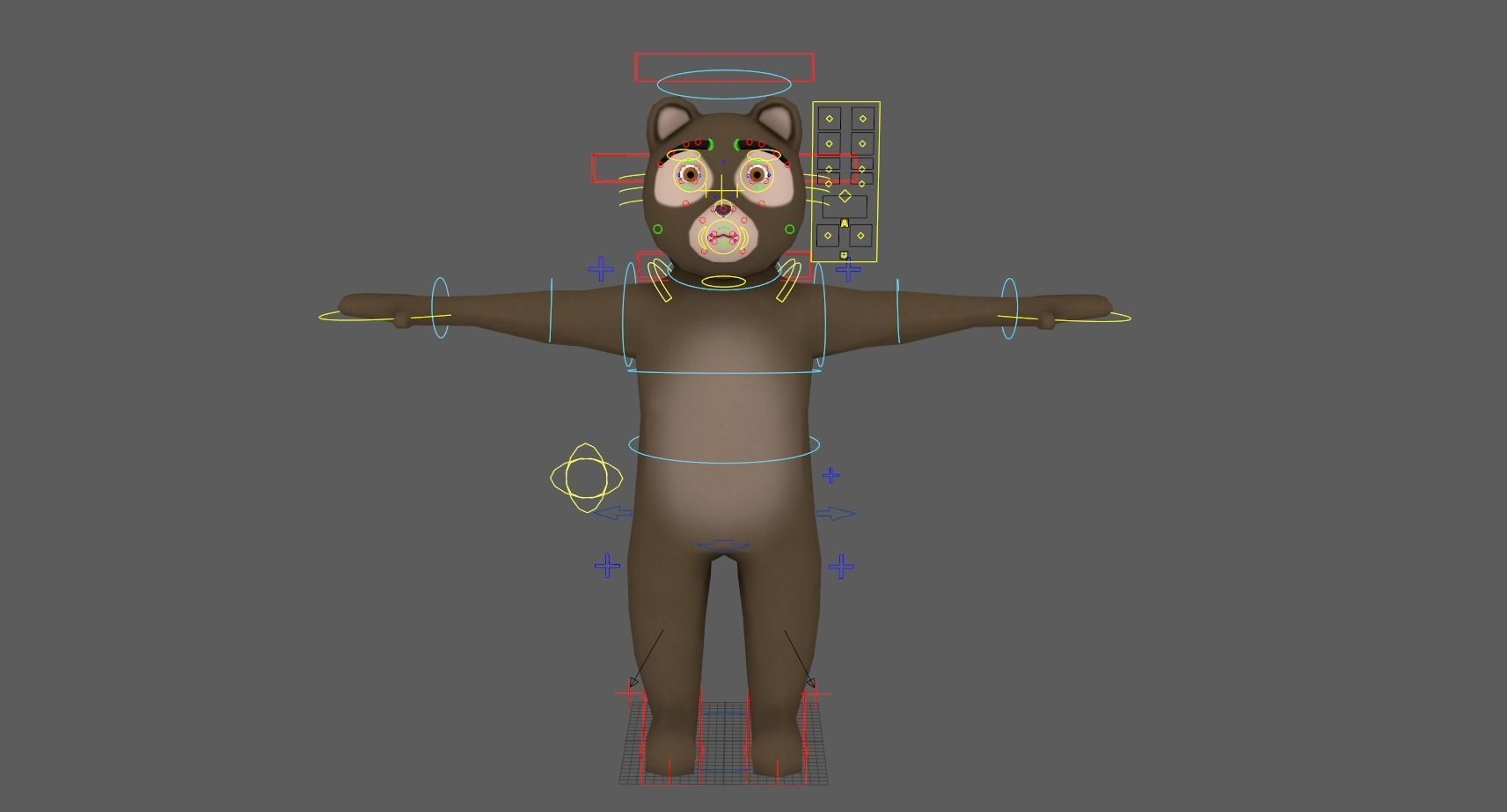 Low Poly Bear Rig 3D model Low-poly 3D model_3