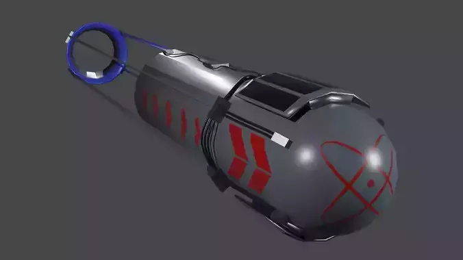 Space engine or rocket Free low-poly 3D model