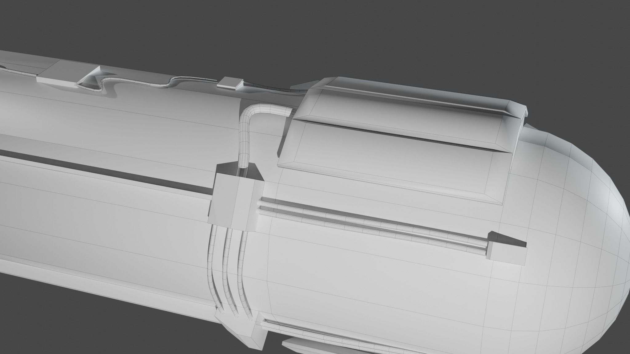 Space engine or rocket Free low-poly 3D model_6