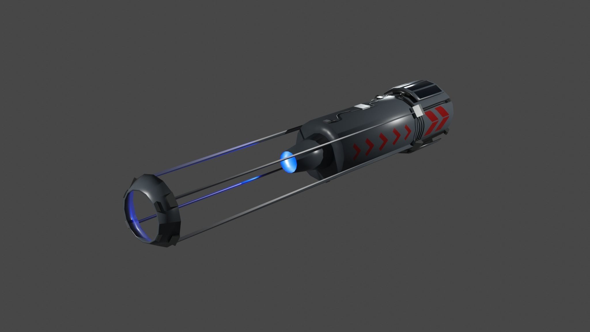 Space engine or rocket Free low-poly 3D model_2