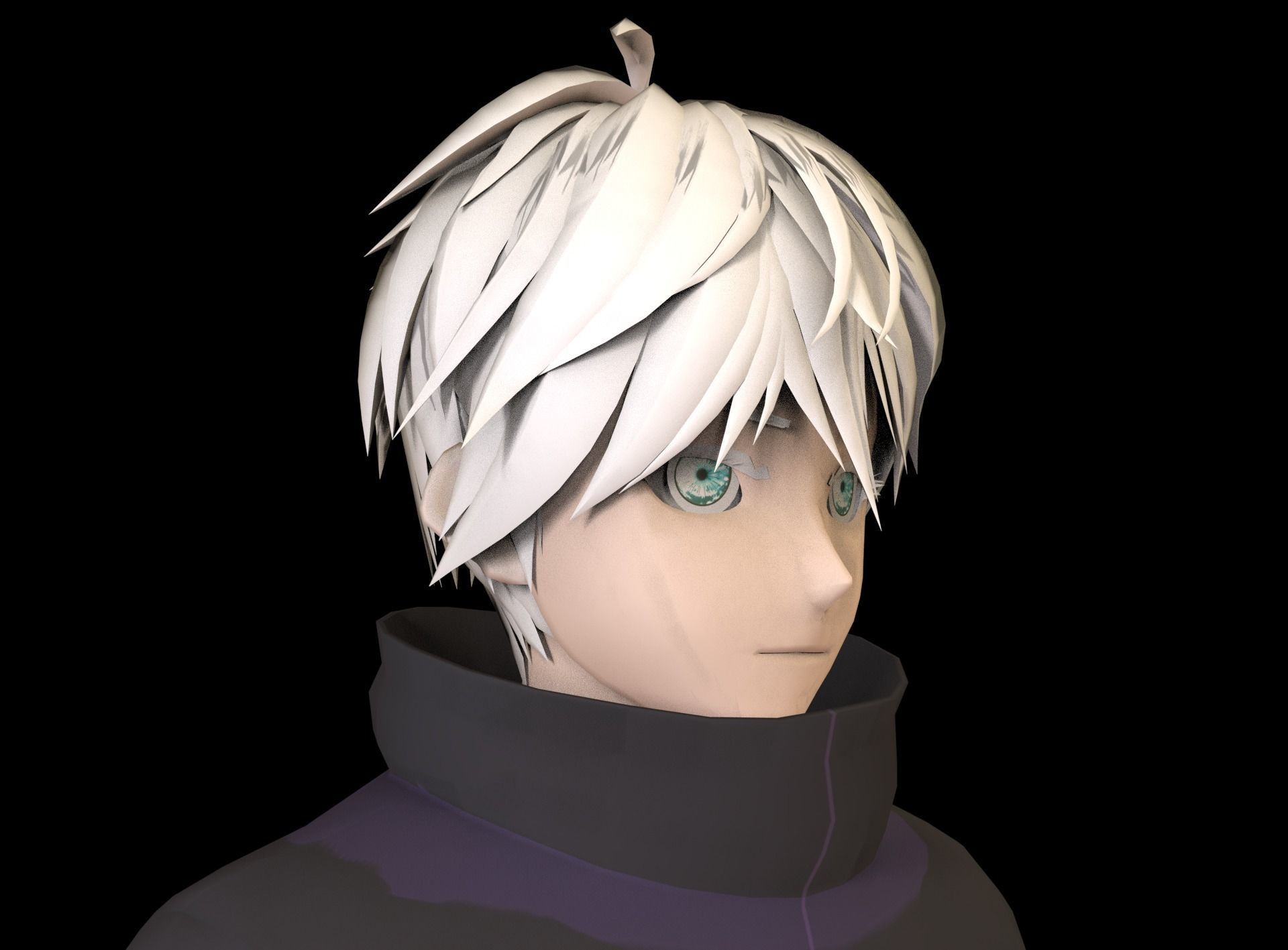 Anime Boy Low Poly Character 1 Low-poly 3D model_1