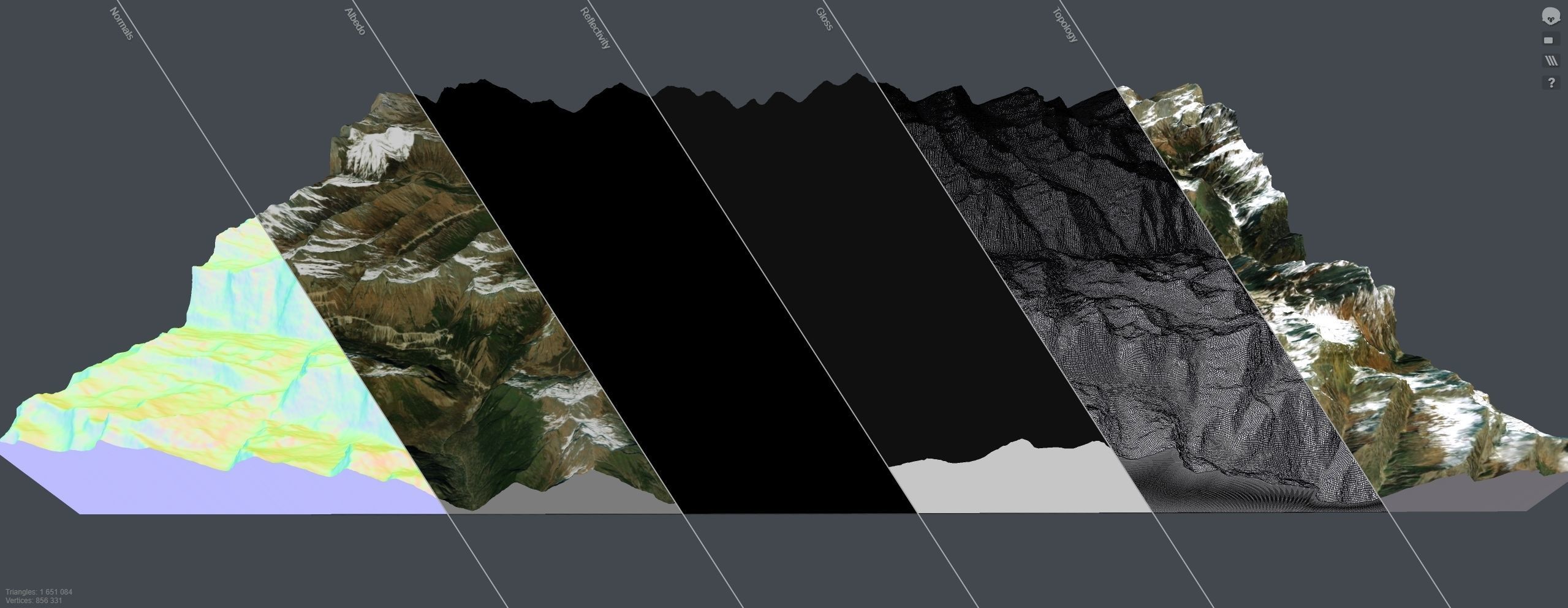 Mountain landscape Lkhundze Tibet Autonomous Region 3D model_7