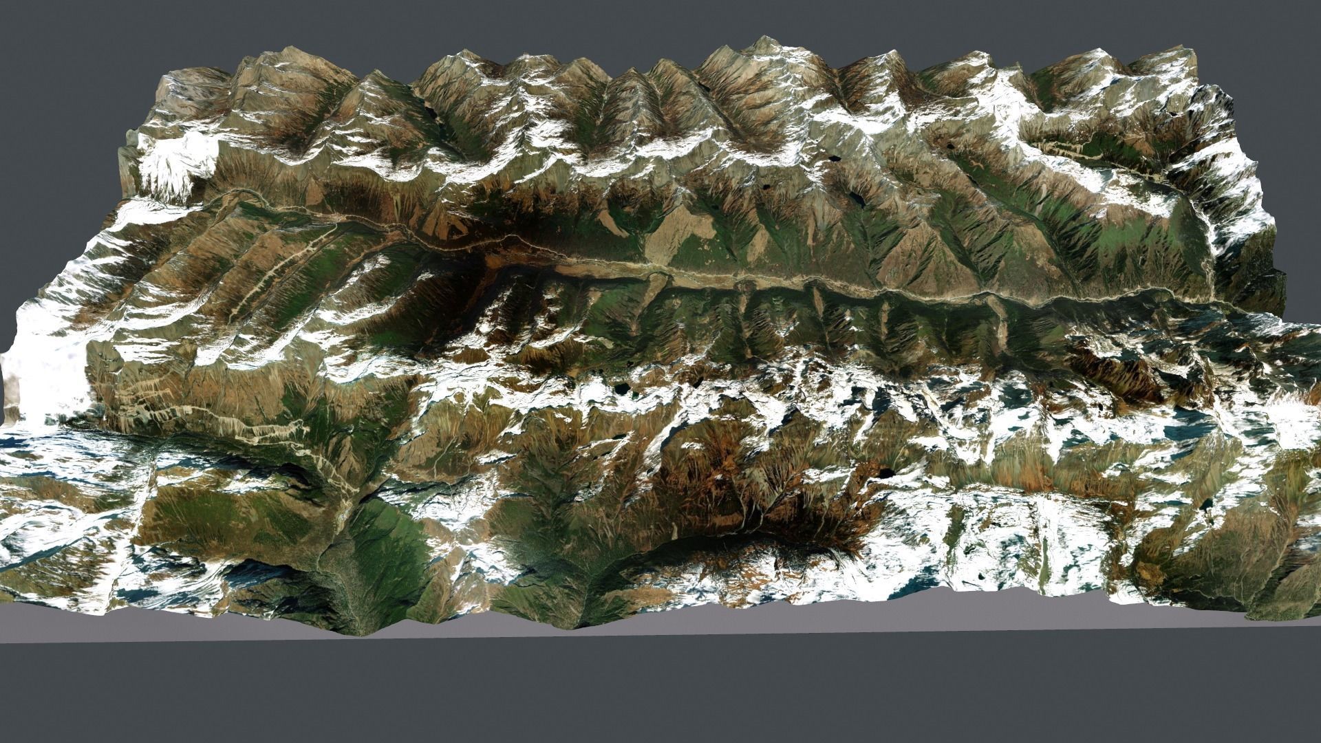 Mountain landscape Lkhundze Tibet Autonomous Region 3D model_5