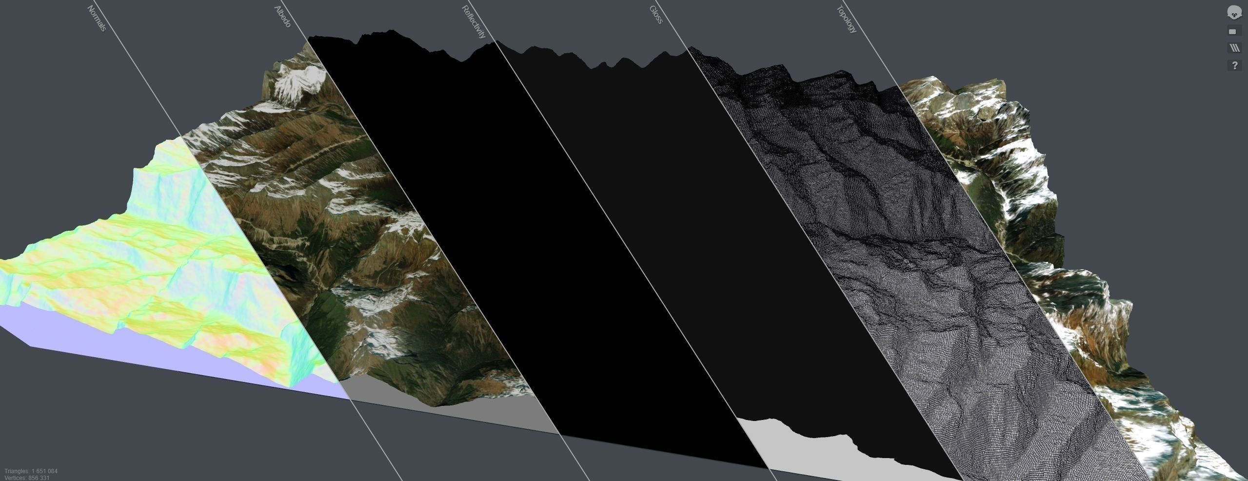 Mountain landscape Lkhundze Tibet Autonomous Region 3D model_9