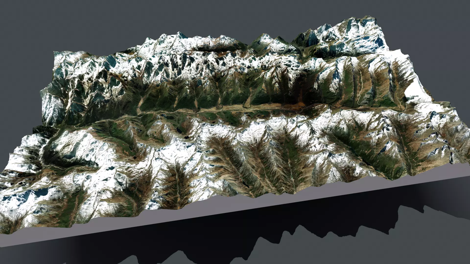 Mountain landscape Lkhundze Tibet Autonomous Region 3D model_0