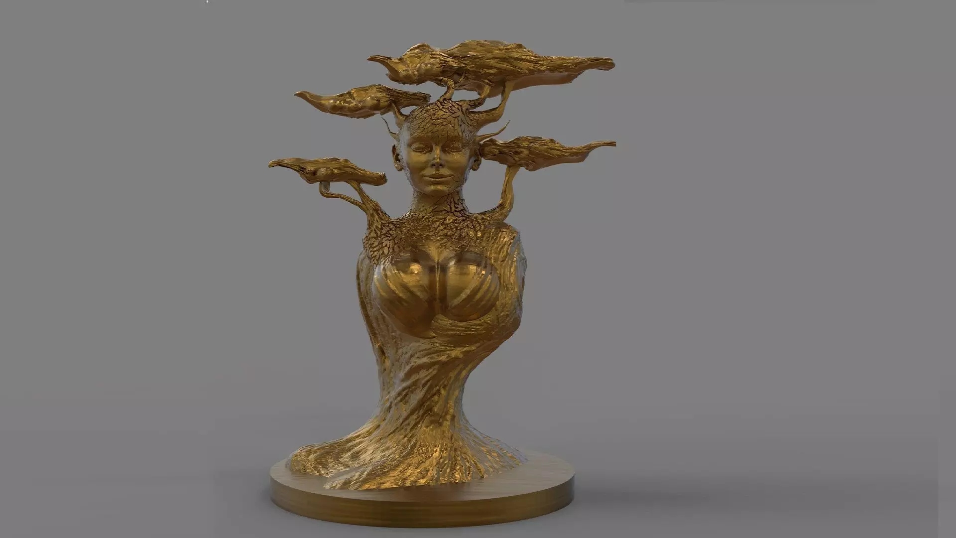Mother of Nature Bust 3D print model