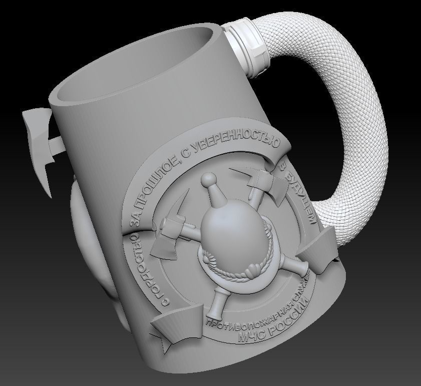 Decorative Fireman Souvenir Cup 3D print model_2