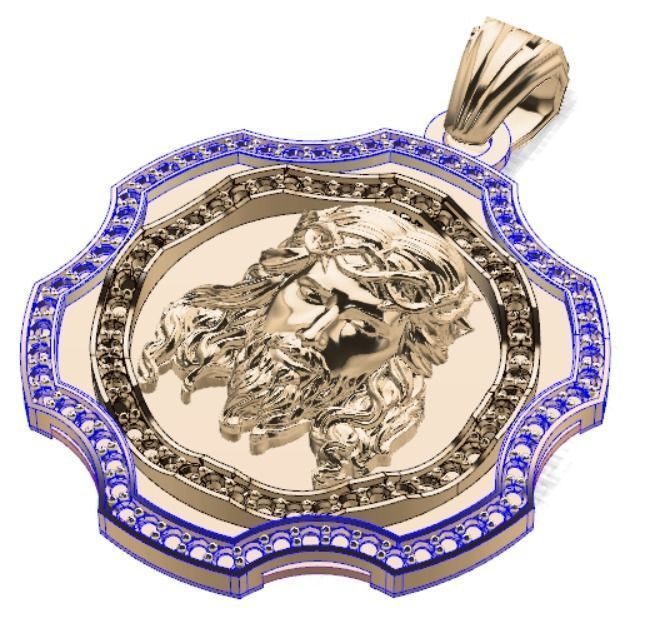 JESUS PENDANT CHARM -DIJE DE JESUS 3D print model_5