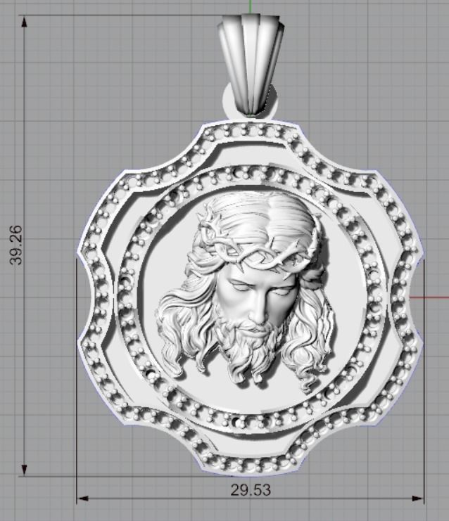JESUS PENDANT CHARM -DIJE DE JESUS 3D print model_6