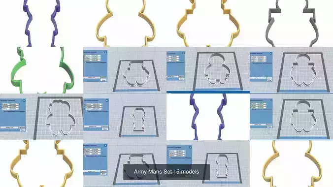 Army Mans Set 3D Model Collection