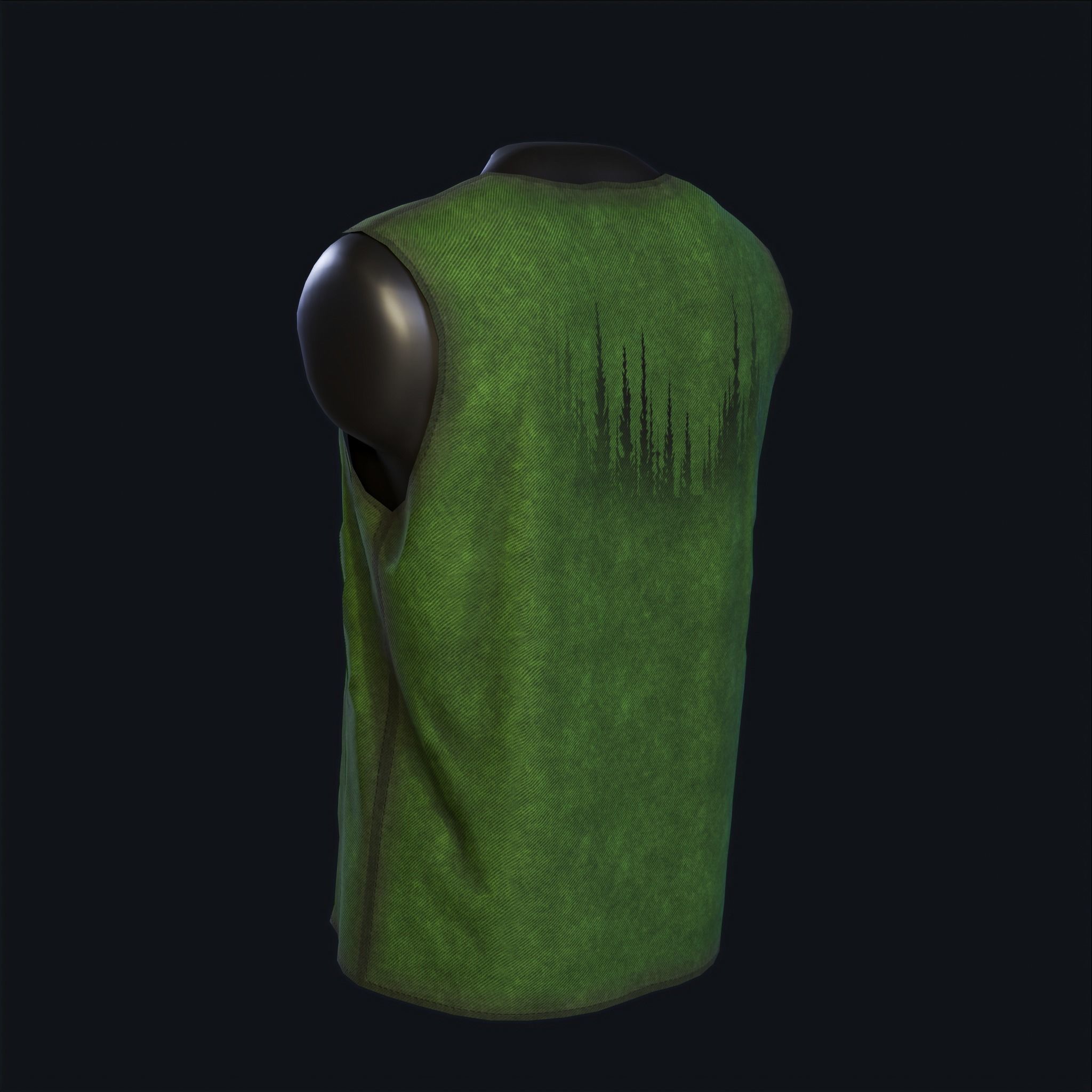 Undershirt survival Low-poly 3D model_5